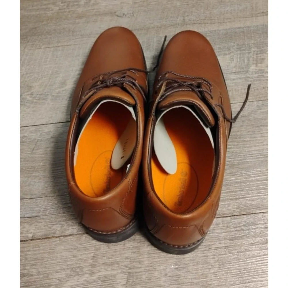 Timberland GSR Metro Brown Leather Oxford Waterproof Vibram Shoes 8.5 M 78531